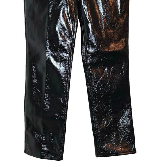 NWT J Crew Classic Straight Faux Leather Pants Black Size 26 - Picture 5 of 8